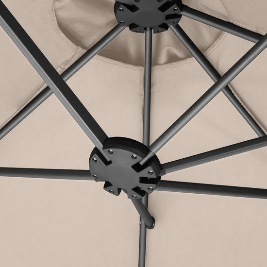 tectake® - Parasol double Silia - Parasol de terrasse - Parasol XXL - Housse de protection incluse - beige - 404253