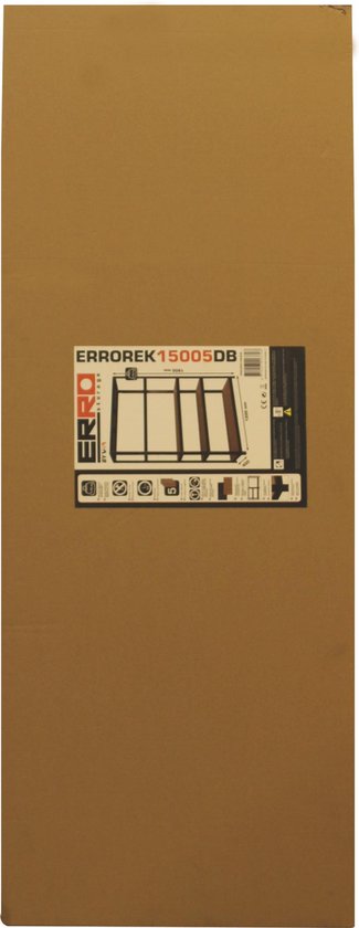 Erro Storage Rack XL - Largeur 120 cm - Capacité 875 kg - Montage sans vis -Noir