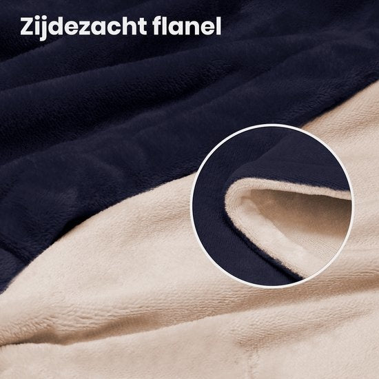 Couverture chauffante électrique - Auronic - 2 personnes - 3 niveaux - Avec minuterie - 200 x 180 cm - Bleu