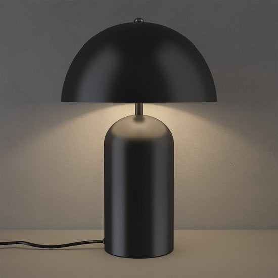 tectake Lampe à poser - Design champignon - 40 W - 25 x 25 x 37 cm - Noir