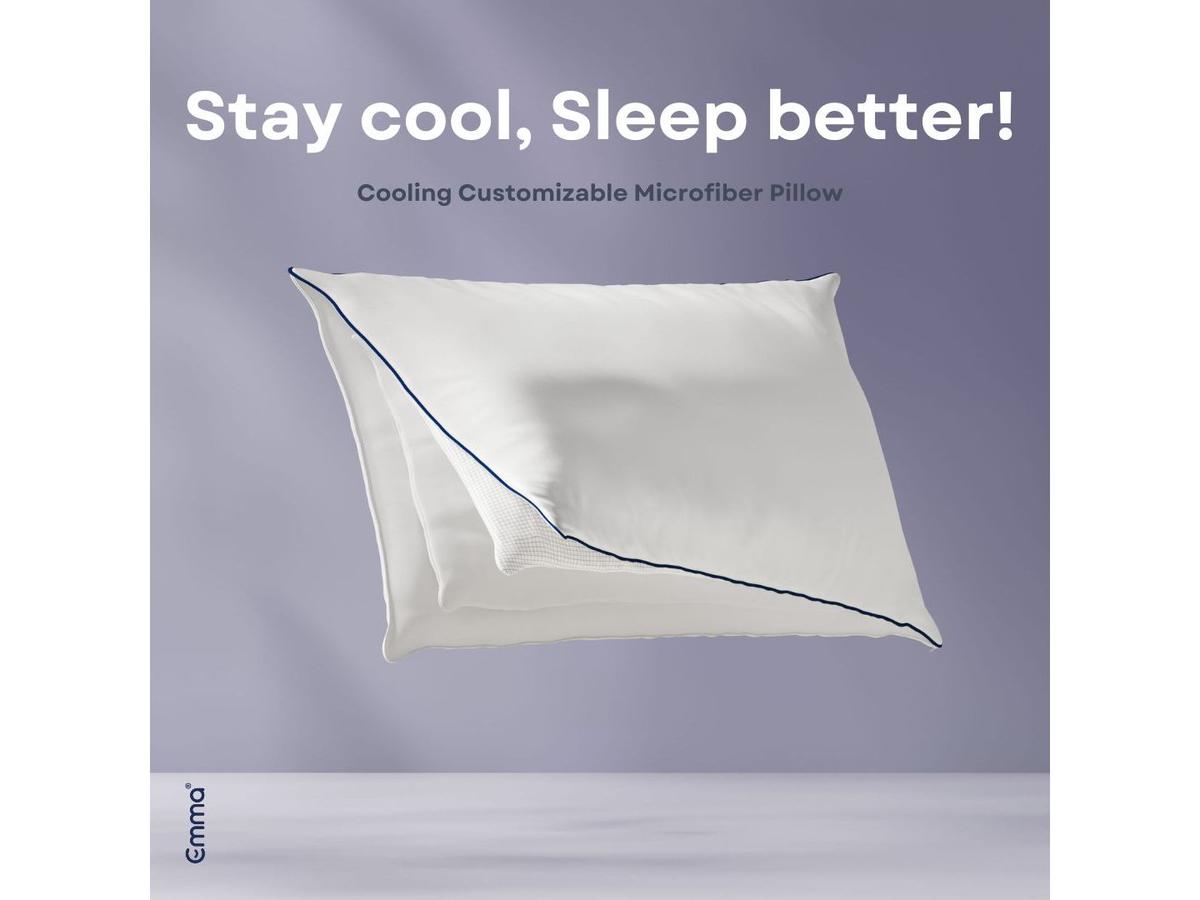 Coussin Emma « Wolkenkussen » en microfibre rafraîchissante - Ovale - Blanc - 60 x 70 cm