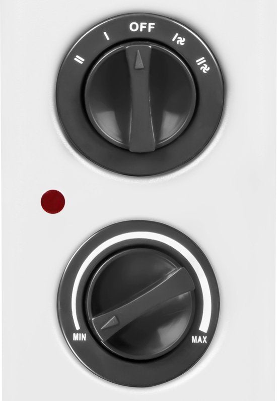 VONROC Chauffage électrique - Convecteur avec ventilateur de radiateur intégré - 2 réglages : 1250W/2000W - Thermostat réglable - Chauffe les pièces jusqu'à 24m2 - Design moderne - Blanc