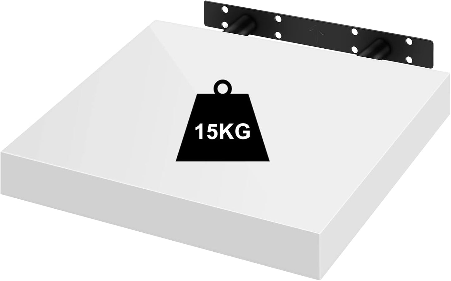Étagère murale suspendue Woltu Volato - Blanc brillant - 120 x 23 x 3,8 cm - Étagère murale moderne en bois