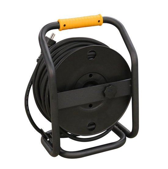 Enrouleur de câble Relectric Pro – 40 m – 4 prises – Avec bouton d'enroulement – Terre – IP44 – RELEC493111