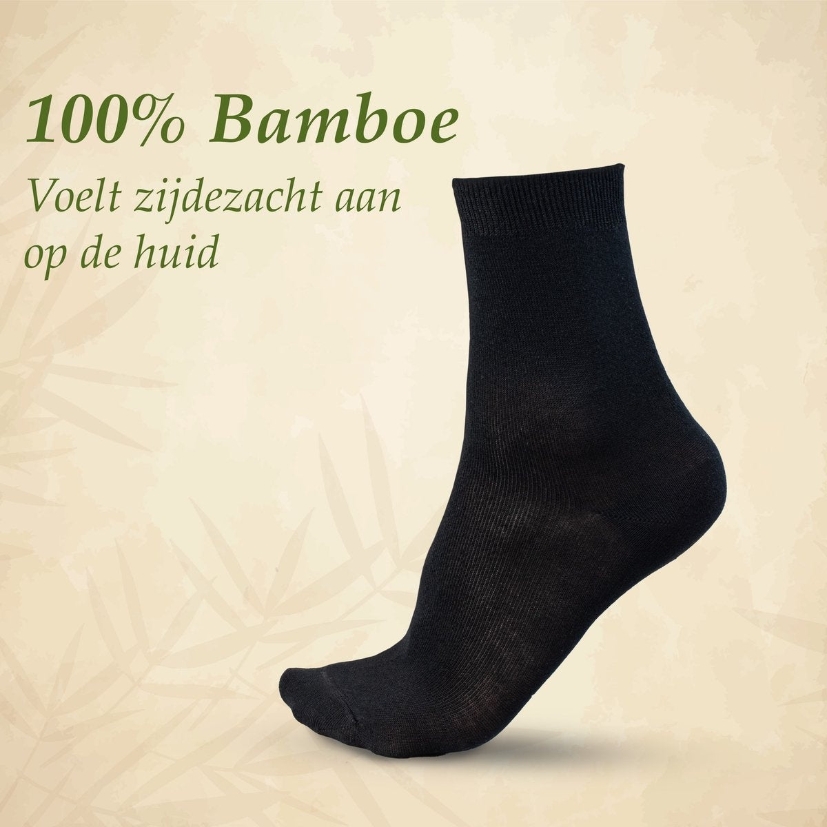 Chaussettes en bambou Saaf - 6 paires - Taille 38-43 - Femme / Homme - Noir