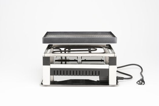 Solis Raclette & Pizza Grill - Gourmet Set 4 Persons - Raclette Gourmet Set - Gril de table avec 4 fonctions différentes