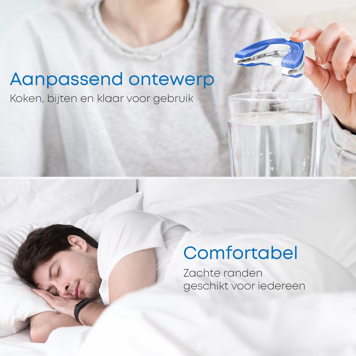 Alyze Anti Snore Brace - Avec plateau de rangement - Sûr et ajustable - Produits pour la nuit - Écartement du nez - Protecteur de dentiers - Ronflement - Mors - Sans BPA