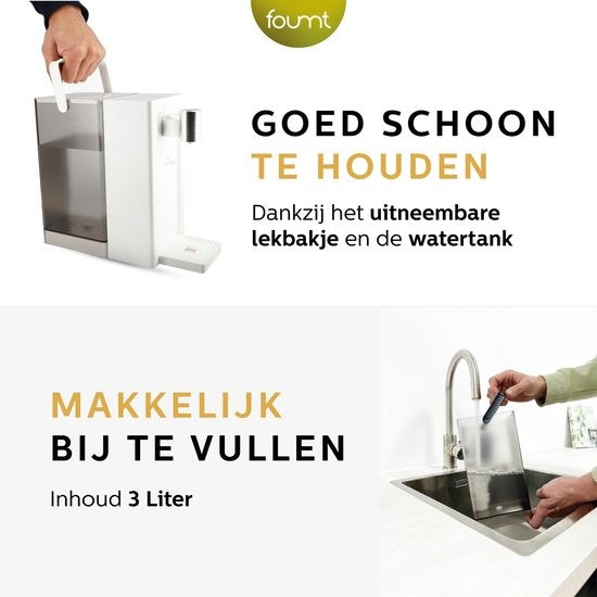 Distributeur d'eau chaude - Ocina - affichage numérique - Bouilloire instantanée de luxe - 3 litres - Blanc