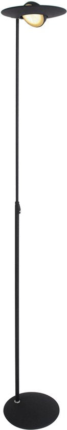 Lampadaire Zenith LED 1477ZW noir, hauteur 185 cm, matière plastique et métal, inclinable, Steinhauer Exclusive