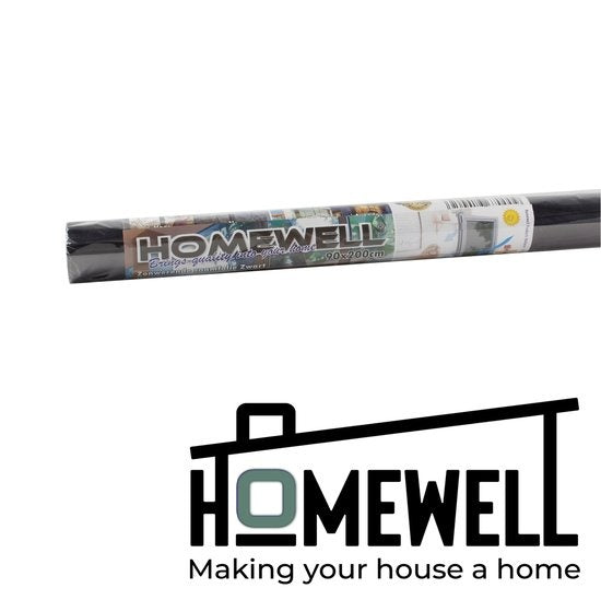 Homewell Film solaire pour fenêtre HR 120x300cm - Film isolant statique avec effet miroir - Noir (incl. Rakel)
