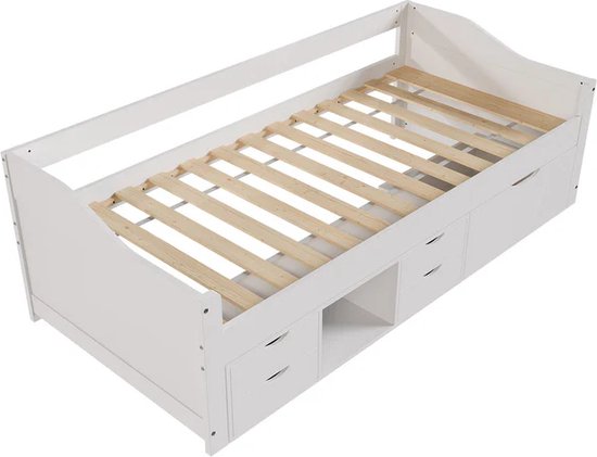 Lit simple Nalu - Blanc - 90 x 200 cm