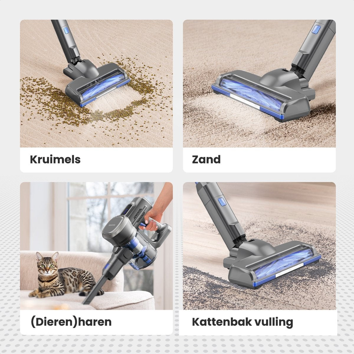 Auronic Stick hoover - Sans fil - Sans sac - Alimenté par batterie - Autonome - 220 W - Gris/Bleu