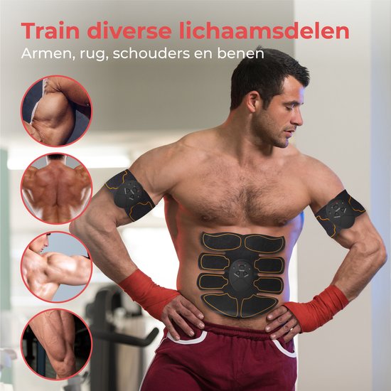 Nuvance - Appareil de musculation abdominale électrique - Appareil de musculation EMS - Appareil de musculation abdominale - Appareil de musculation abdominale - Appareil de musculation Sixpack - Stimulateur musculaire EMS