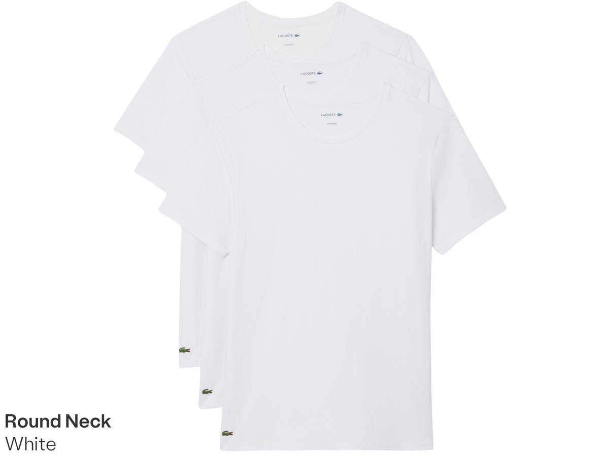 T-shirt Lacoste Basic - Lot de 3 - taille XXL - Blanc/Argent-Noir chinois