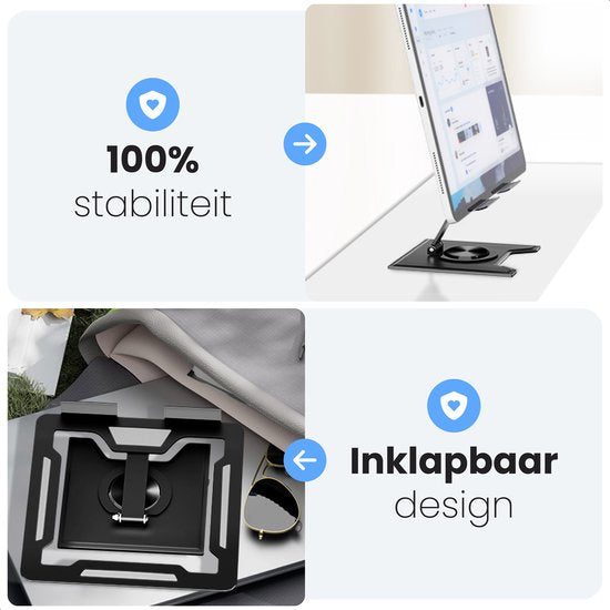 Luft Support de tablette - Jusqu'à 13 pouces - Support de tablette - Support d'iPad - Tablette Samsung - Trépied