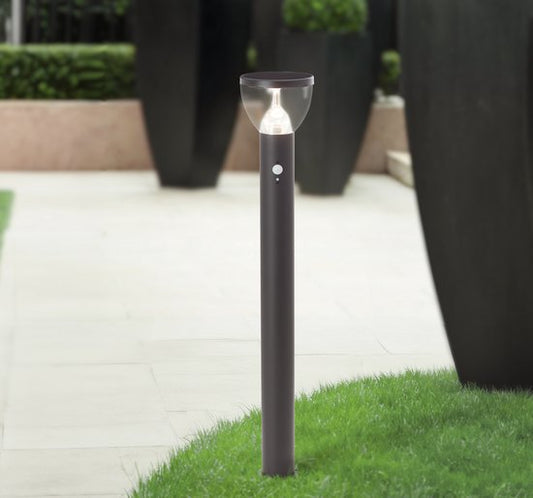 Lampadaire LED d'extérieur, solaire BRILLIANT - 92 cm - 430 lm - 3000 K - acier inoxydable - Noir