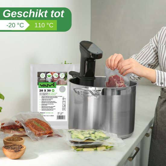 Vaive Vacuum Bags Food 17 x 25 - 100 pièces - Sacs sous vide - sans BPA