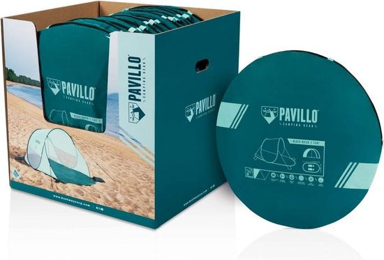 Bestway Tente de plage pop-up - Pavillo - 200x120x90 - Vert - Protection solaire UPF 80 - 2 personnes