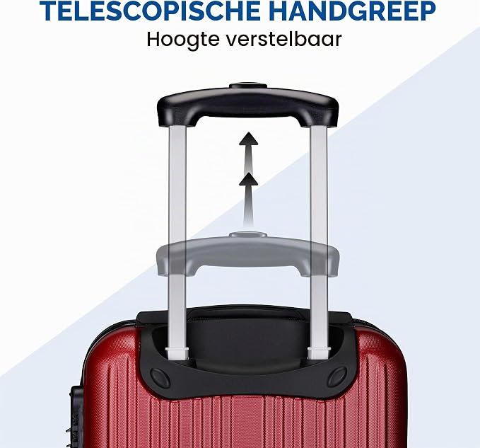 Ensemble de valises Slazenger 2 pièces - Rouge - Coque rigide en ABS - 71 et 26 litres - Serrure à combinaison - Roulettes pivotantes à 360°