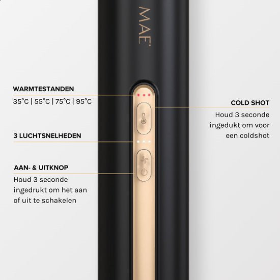 MAE® Airstyler II - Brosse soufflante et brosse à boucler - Fer à boucler 5 en 1 Multistyler - Hairwrap - Appareil de coiffure