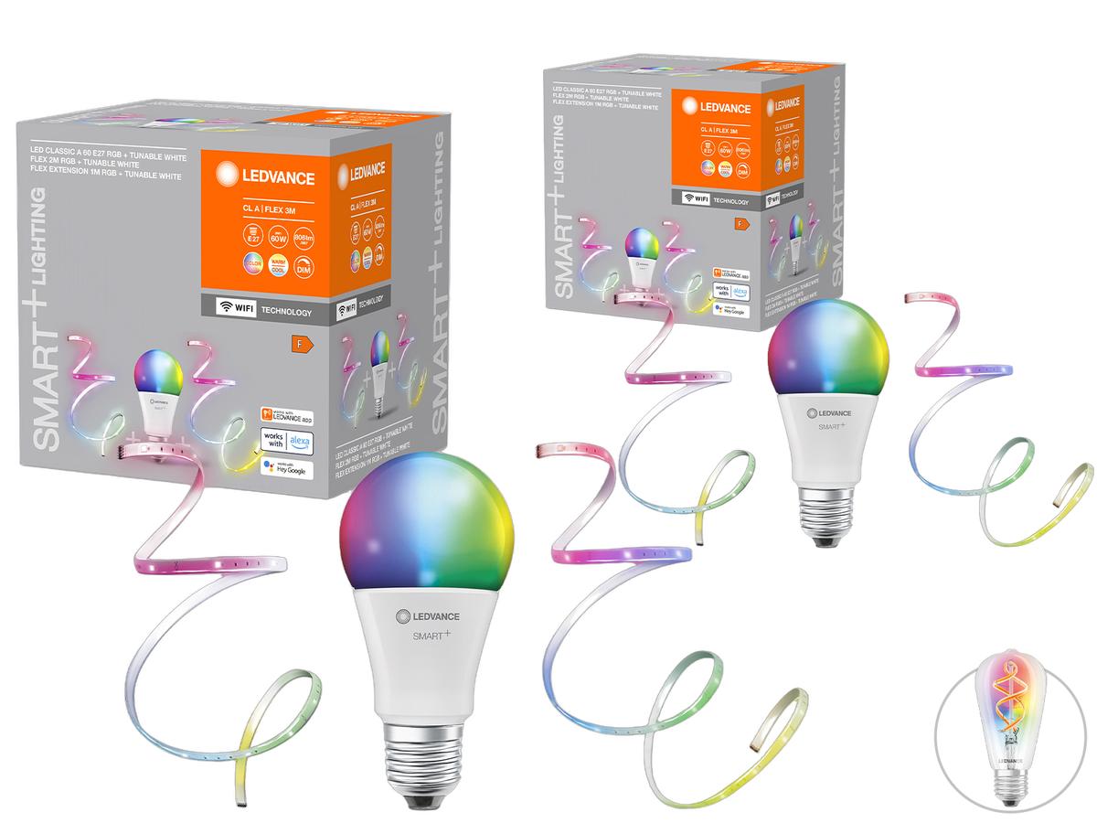 Kit Ledvance Smart+ Wi-Fi Classic E27 - Ampoules LED RGBW - 2 pièces