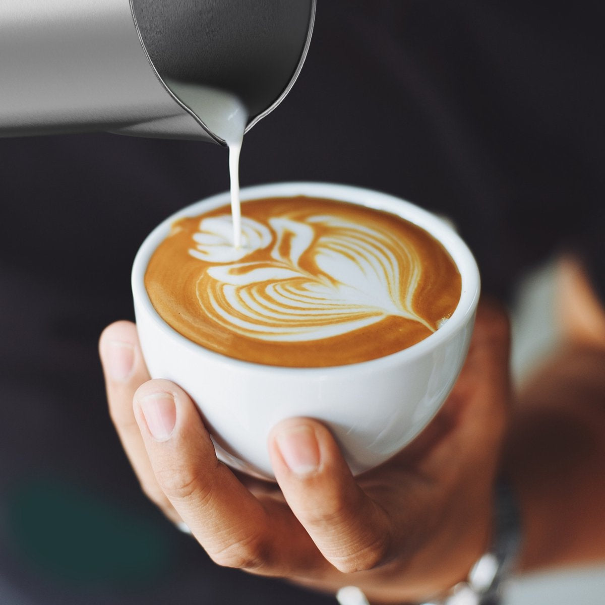 KitchenBrothers - Mousseur à lait électrique - Lavable au lave-vaisselle - 4-en-1 - 400 ML - Acier inoxydable/Noir