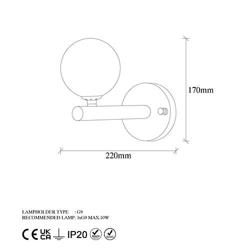 Opviq Lustre Gold Domino - 11046