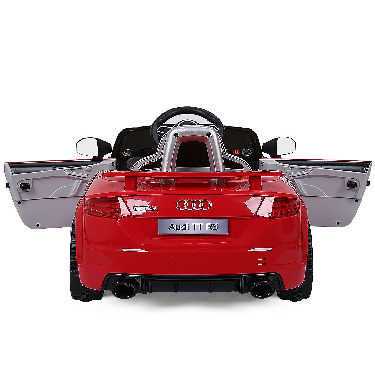 Voiture électrique pour enfants Coast - 2 moteurs - télécommande et musique - rouge 104 x 63,5 x 45,5 cm
