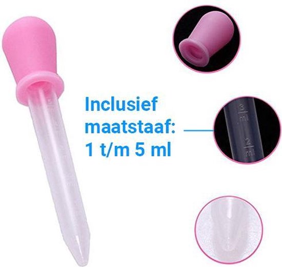 Set de pipettes Saaf - Bouteille de pipette 5 ml - Compteur de gouttes - Pipettes pour liquides - 5 pièces et couleurs