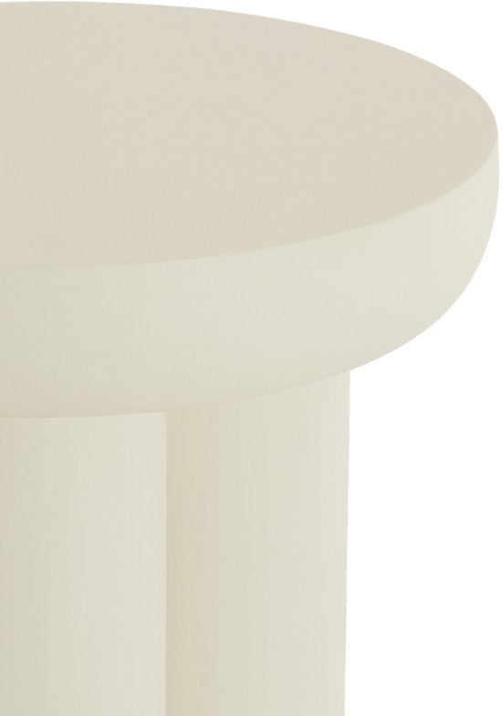 Light & Living table d'appoint ALI bois gris brun travertin sable - Ø45x50 cm