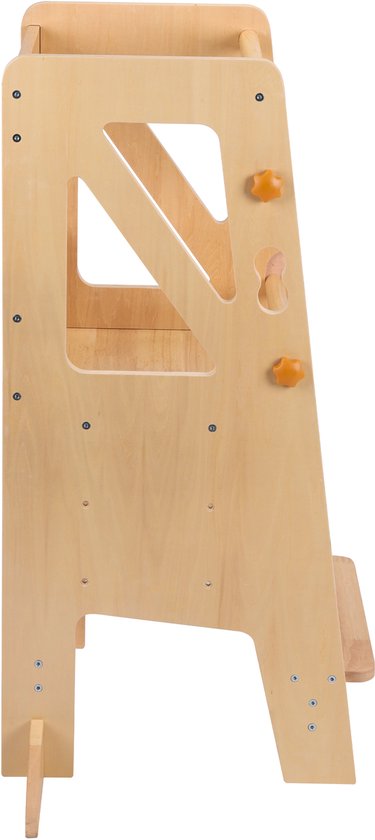 Sunny Liv Leertoren Naturel – Accessoire de cuisine en bois d’inspiration Montessori – Tour de cuisine réglable pour enfants – Jouet sûr et éducatif