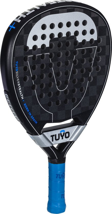 Raquette de padel - TUYO - Silver Stealth+ - pour l'attaquant - drop shape