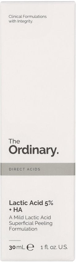 The Ordinary Acide lactique 5 % + HA 2 % - Sérum exfoliant pour le visage destiné aux peaux sensibles
