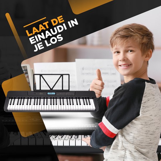 Finesse Keyboard Piano - Stand & Accessories - 61 Keys - MIDI - Digital Piano - Electric Piano - Child