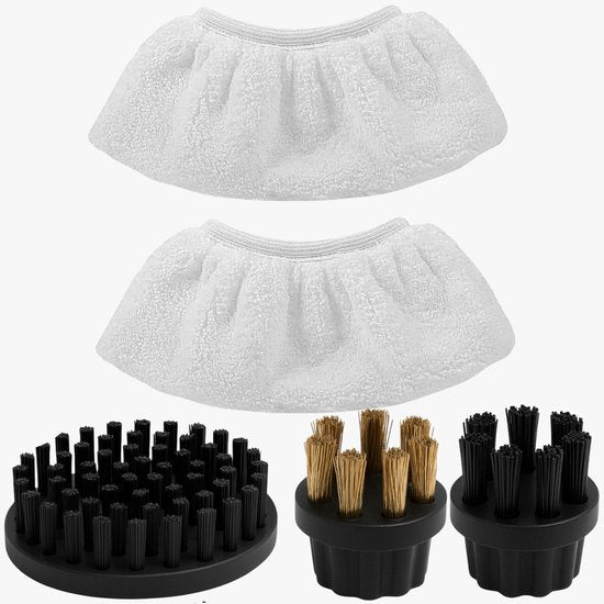 Kit complet de têtes de brosse Hendriqs® (5 pièces) - pour le nettoyeur vapeur Hendriqs® 105 °C