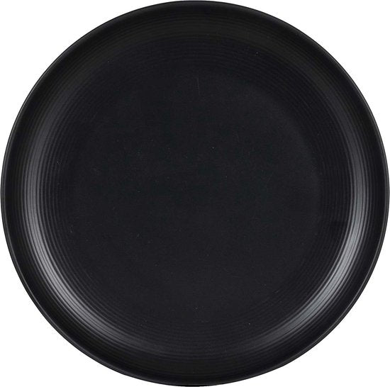 Bo-Camp - Industrial - Assiette plate - Orville - 4 pièces - Noir