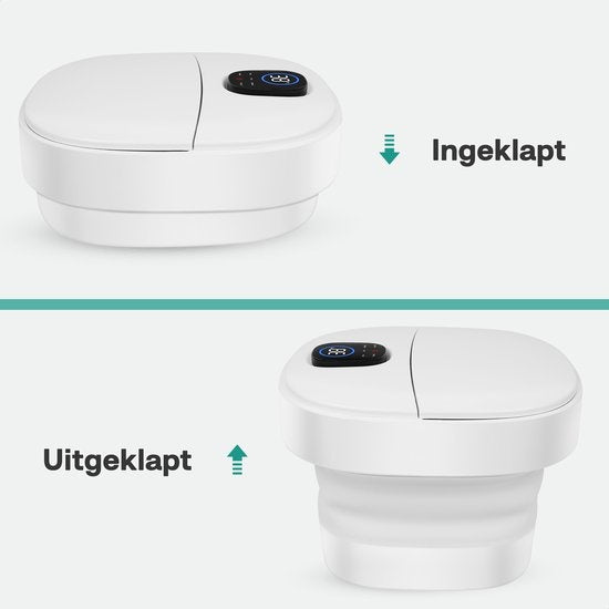 Balnéothérapie - Niceey - Bain de pieds - Masseur - Jusqu'à 48°C - Fonction bulle - Massage infrarouge - Télécommande incluse - 14L - Blanc