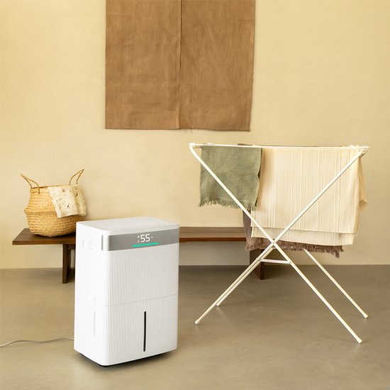 VONROC Déshumidificateur - 40L/jour - Réservoir d'eau de 5,5L - Contrôle Wifi & app -Filtre à ions argent & filtre à charbon