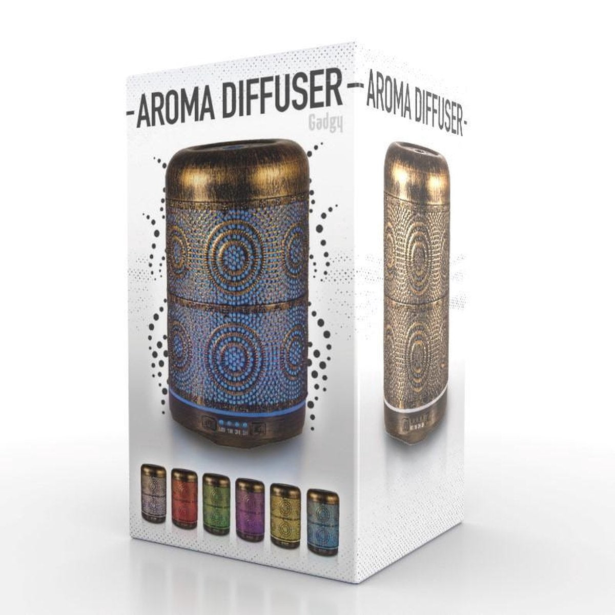 Gadgy Aroma Diffuser - Humidificateur Chambre Bébé Chambre à coucher - Diffuseur de parfum - avec éclairage LED - Diffuseurs d'arômes - 250 ml