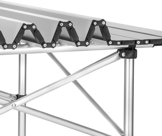 tectake® - Table de camping - Pliante - Sac de transport inclus - 70 x 70 cm - Gris