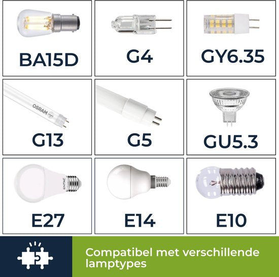 Testeur de lampes Velleman VTTEST8 - Indicateur sonore et visuel - Universel