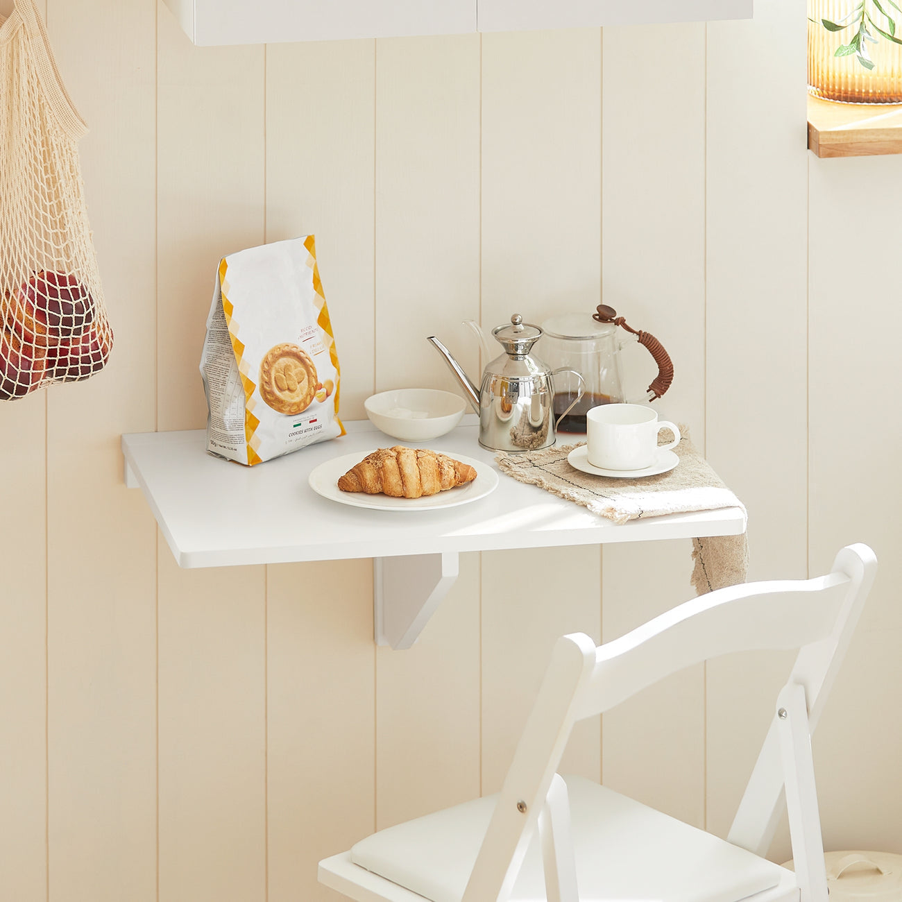 SoBuy FWT03-PF Table de salle à manger pliante - Max. 20 kg - 60 x 40 x 2 cm - Blanc