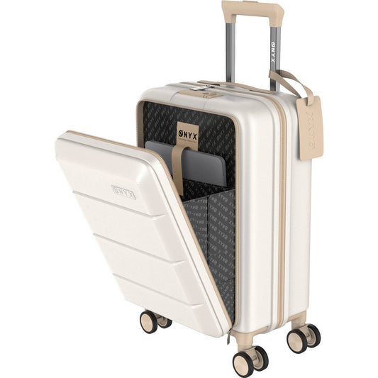 Valise, ONYX, Bagage à main 35 L, Léger, Double serrure TSA, Poche frontale, 37x22,5x55 cm, Beige