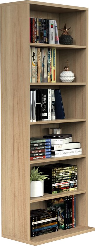 Armoire à compartiments 6 étagères ouvertes armoire murale - pour ranger les CD et les jeux