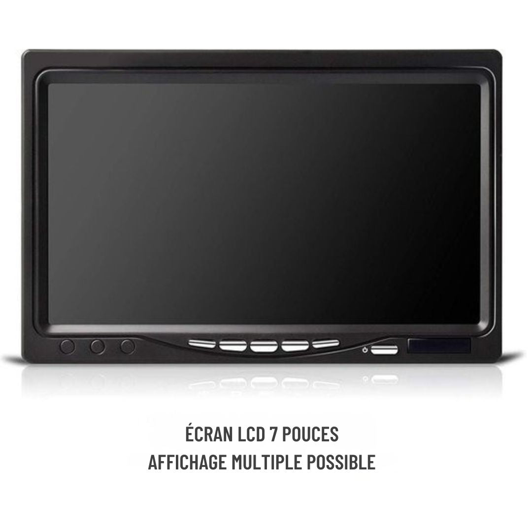 Ensemble de caméra de recul Strex sans fil - Écran 7" - Vision nocturne 18LED 15m - IP67 étanche - Convient pour tous types de véhicules - noir