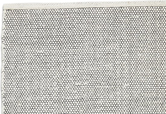 Lifa Living Tapis - Laine et coton - Tissé - 160x230 cm - Design scandinave - Noir/Blanc