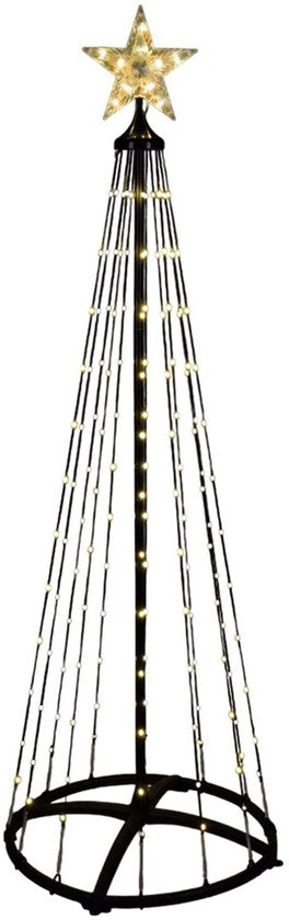 Décoration de Noël extérieure LED 210 cm avec 370 LED blanc chaud