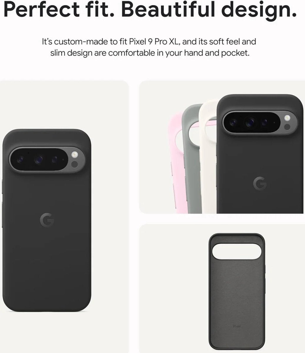 Google Pixel 9 Pro XL Back Cover Case - Silicone durable - Antichoc - Noir