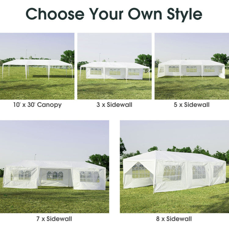 Coast Pavillon de jardin 3x9m Tente de fête Tente de jardin Protection UV blanc