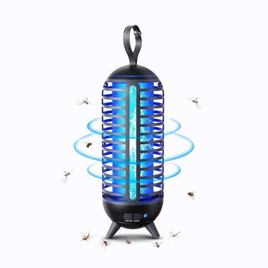 Vulpes Goods® Repellent - Mosquito lamp Rechargeable - Electric Insect Killer - Fly lamp - Insect lamp - UV mode & Night light - Suspendable - Waterproof - Incl. collection tray & cleaning brush